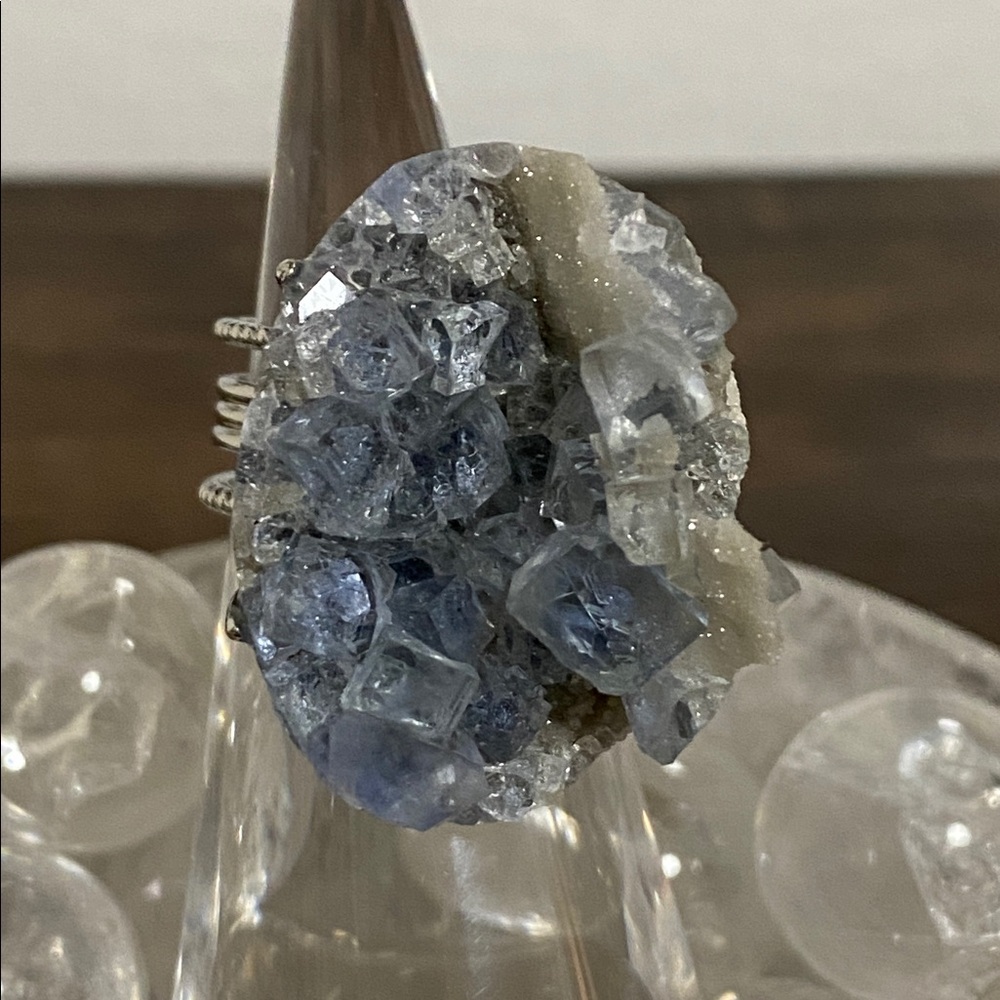 Purple Crystal Statement Ring - image 2